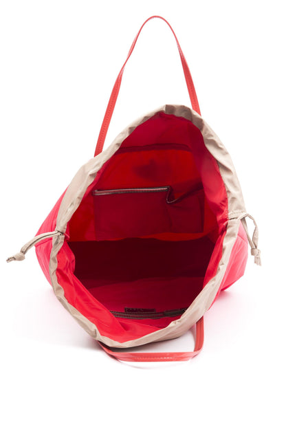Red Polyester Women Shoulder Bag