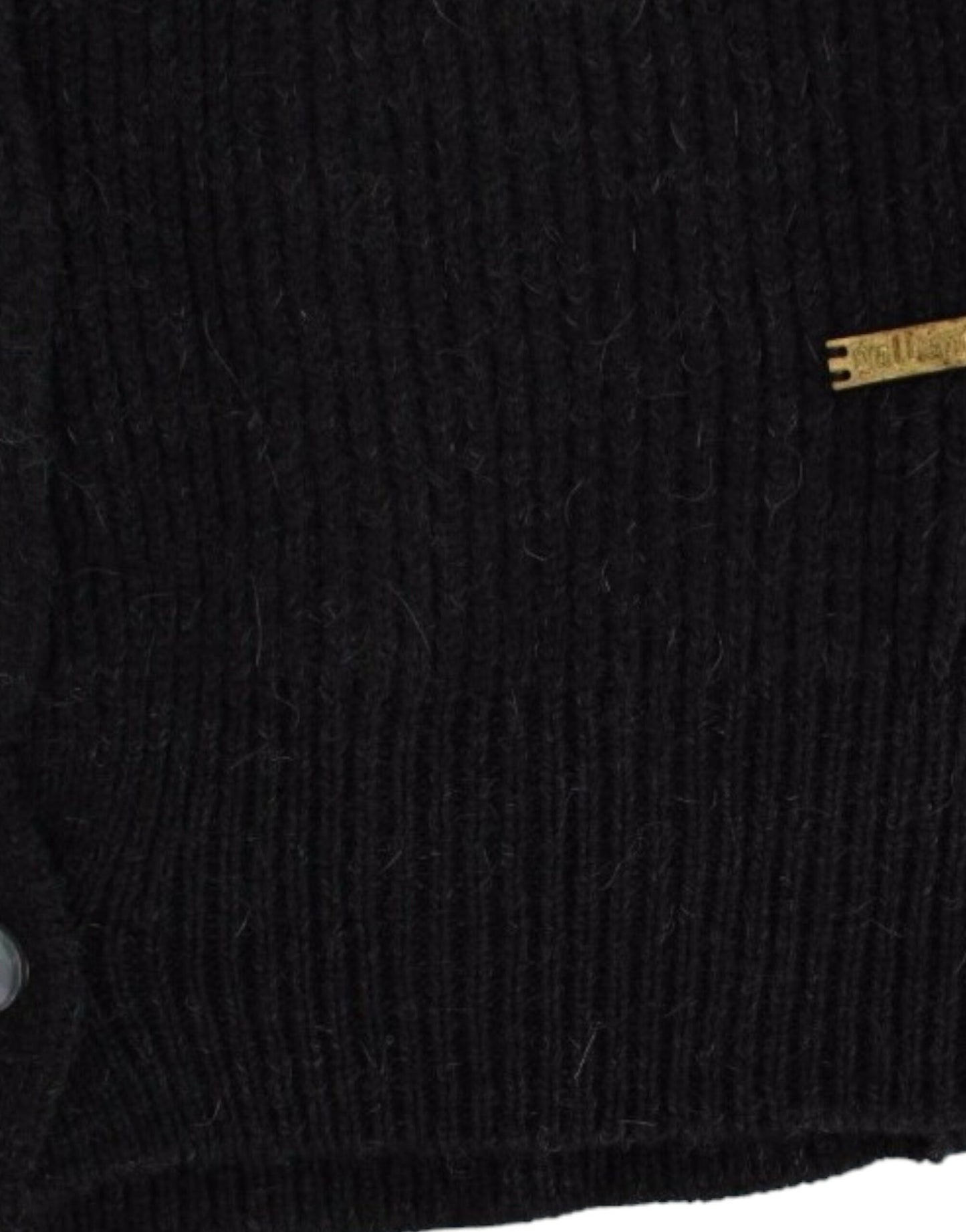 Black wool cardigan