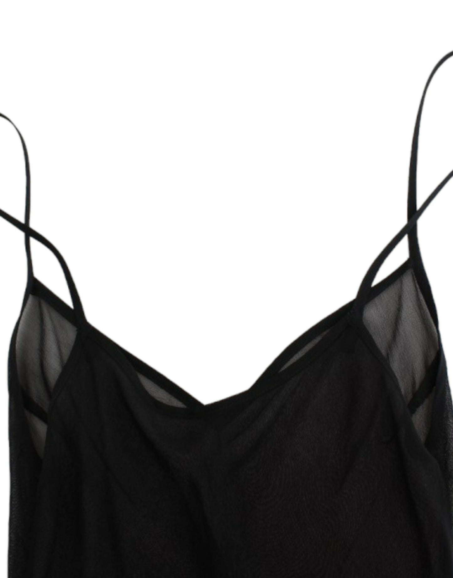 Black long sleeve silk dress