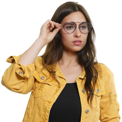 Purple Metal & Leather Glasses (Frames)